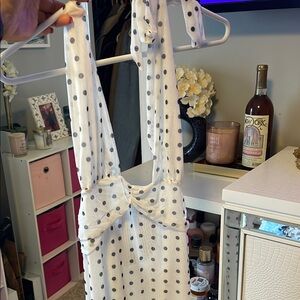 EGO White Dress with Black Dots